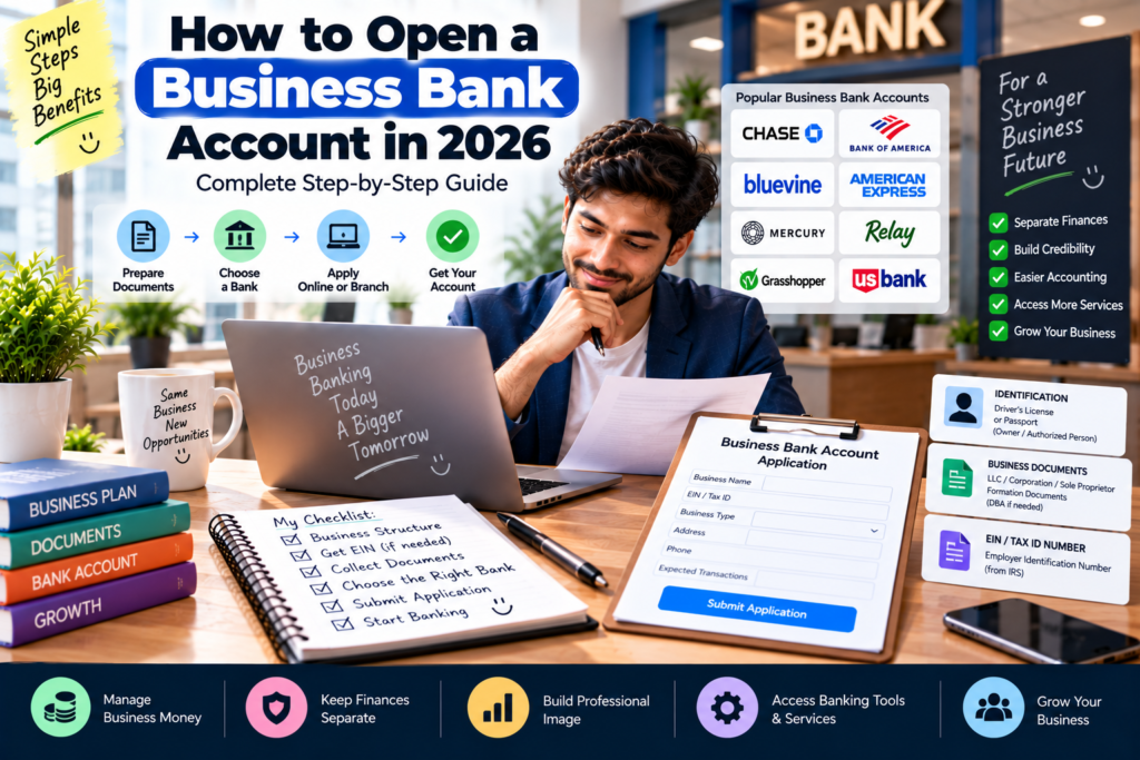 how to open a business bank account